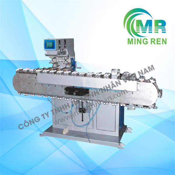 Máy in tampon 2 màu in nắp chai