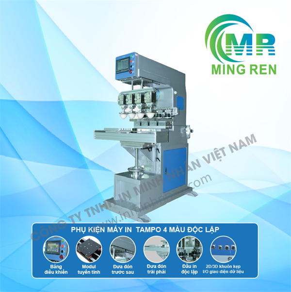 Máy in tampon 4 màu độc lập