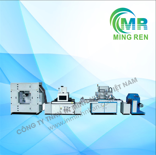 Máy in PET tự động + sấy UV